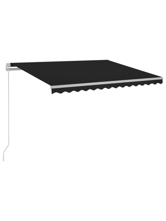 Ručně zatahovací markýza s led světlem 300 x 250 cm antracitová
