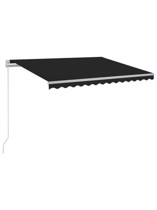 Ručně zatahovací markýza s led světlem 300 x 250 cm antracitová