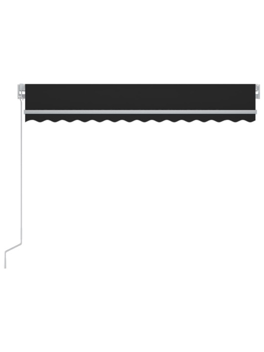 Ručně zatahovací markýza s led světlem 300 x 250 cm antracitová