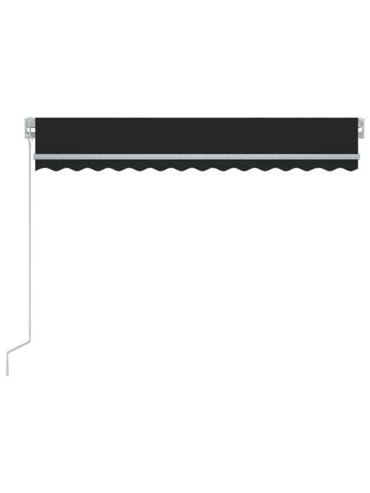 Ručně zatahovací markýza s led světlem 300 x 250 cm antracitová