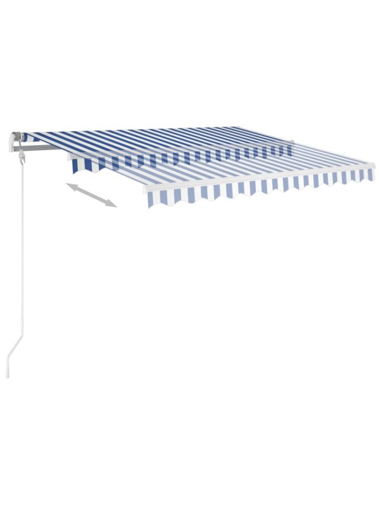 Automatická zatahovací markýza 300 x 250 cm modrobílá
