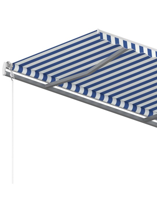 Automatická zatahovací markýza 300 x 250 cm modrobílá