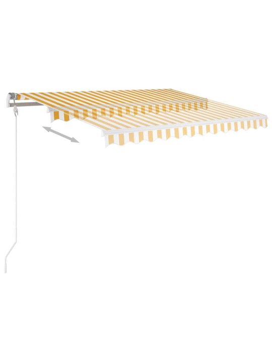 Automatická zatahovací markýza 300 x 250 cm žlutobílá
