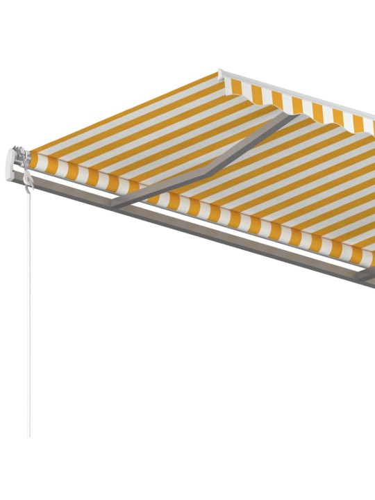 Automatická zatahovací markýza 300 x 250 cm žlutobílá