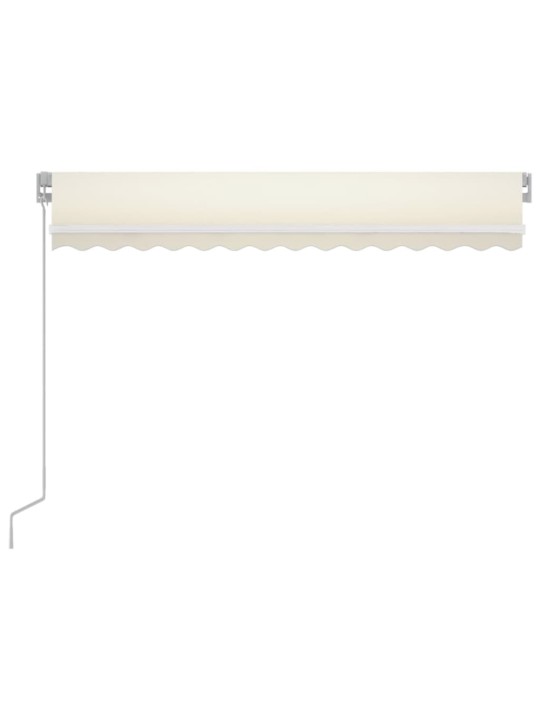 Ručně zatahovací markýza s led světlem 350 x 250 cm krémová