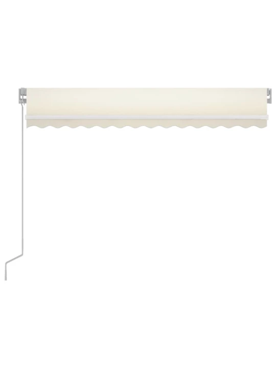 Ručně zatahovací markýza s led světlem 350 x 250 cm krémová
