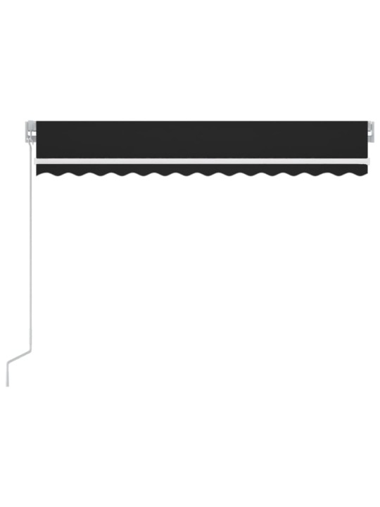 Ručně zatahovací markýza s led světlem 350 x 250 cm antracitová