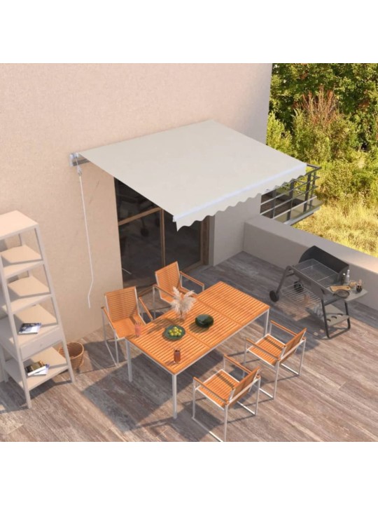 Automatická zatahovací markýza 350 x 250 cm krémová