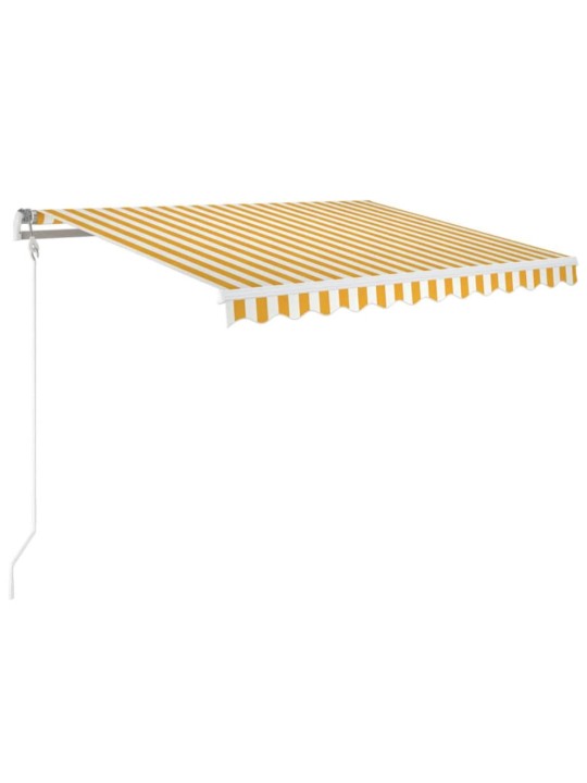 Automatická zatahovací markýza 350 x 250 cm žlutobílá