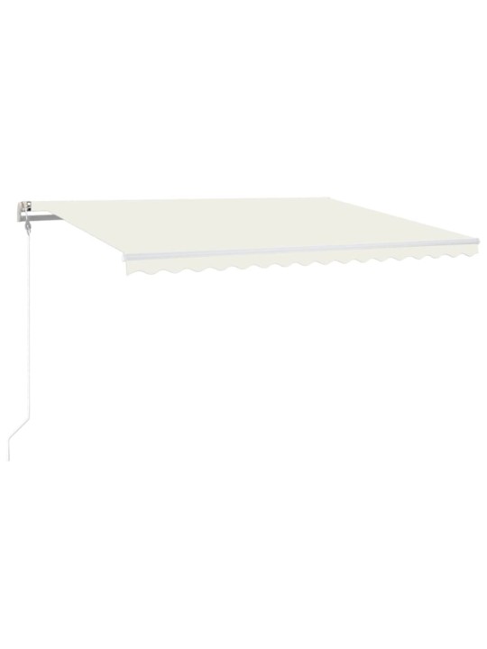 Automatická markýza LED a senzor větru 400 x 300 cm krémová