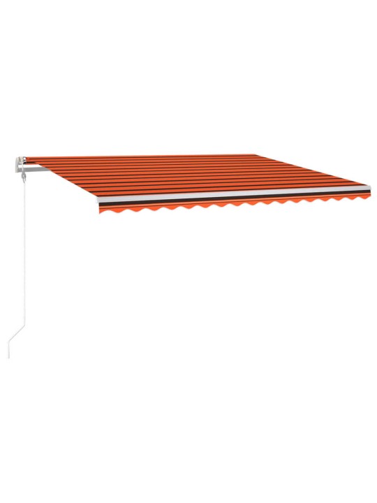 Automatická markýza LED a senzor větru 400x300 cm oranžovohnědá