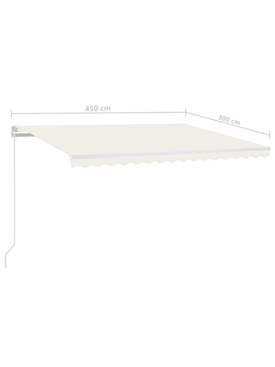 Automatická zatahovací markýza 450 x 300 cm krémová