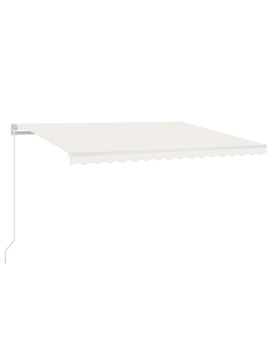 Automatická markýza LED a senzor větru 450 x 300 cm krémová