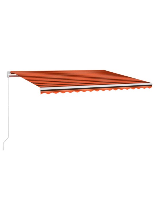 Automatická markýza LED a senzor větru 450x300 cm oranžovohnědá