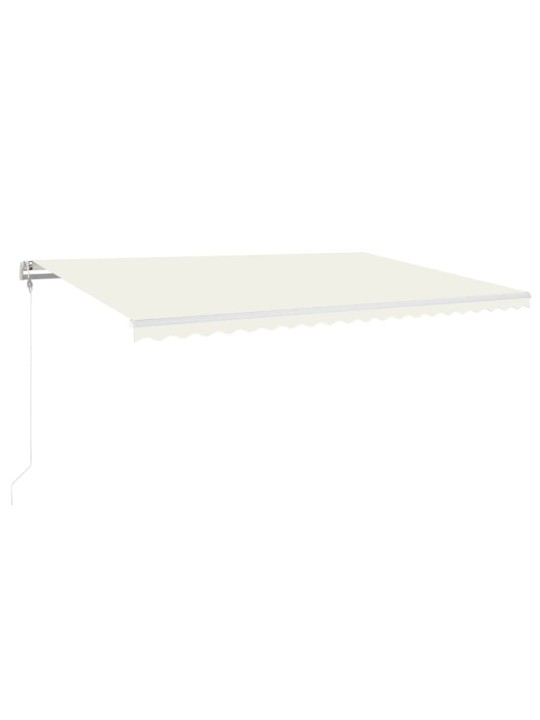 Automatická markýza LED a senzor větru 500 x 300 cm krémová