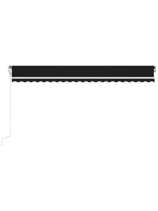 Automatická markýza LED a senzor větru 500 x 300 cm antracitová