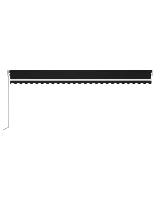 Ručně zatahovací markýza s LED světlem 600 x 300 cm antracitová