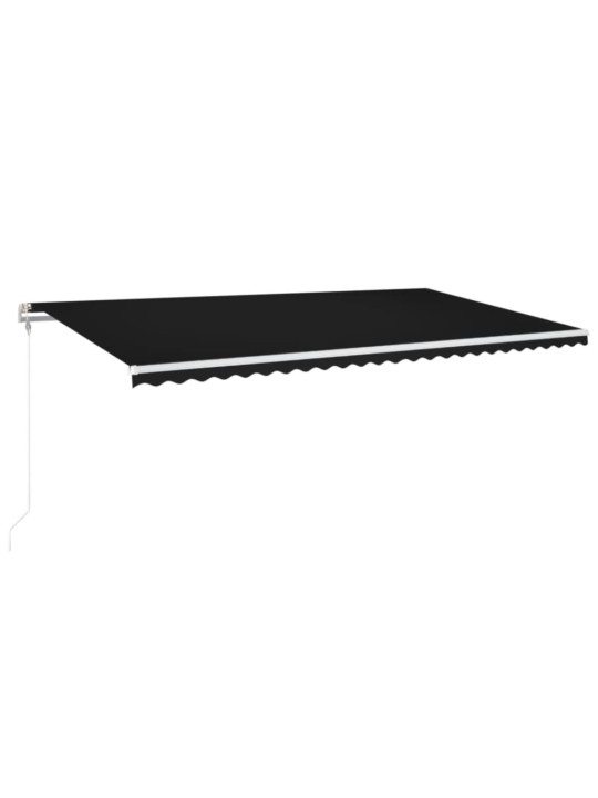 Automatická markýza LED a senzor větru 600 x 300 cm antracitová