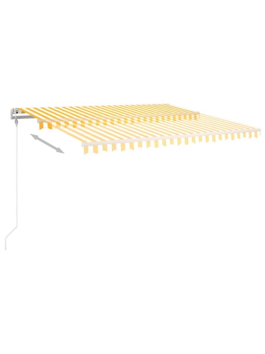 Automatická zatahovací markýza 400 x 350 cm žlutobílá