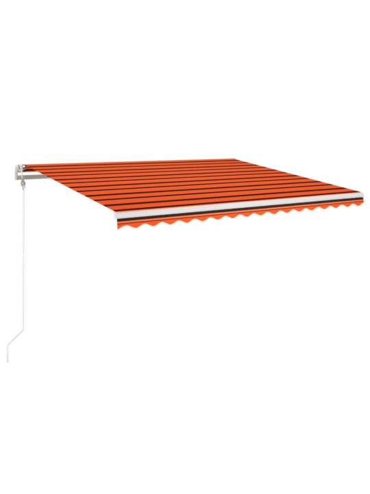 Automatická zatahovací markýza 400 x 350 cm oranžovo-hnědá