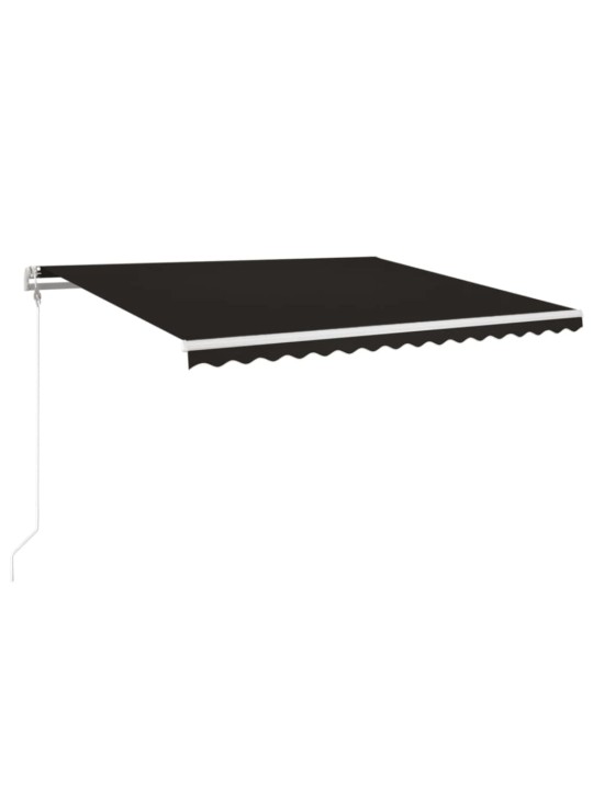 Automatická markýza LED a senzor větru 400x350 cm antracitová