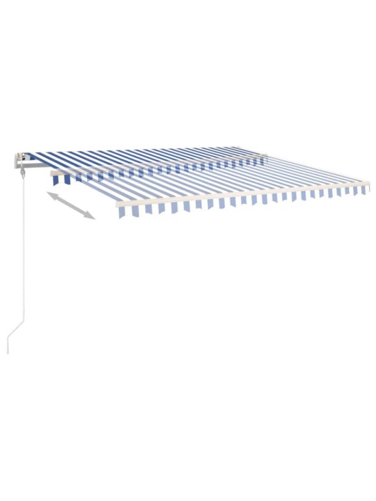 Automatická zatahovací markýza 450 x 350 cm modrobílá
