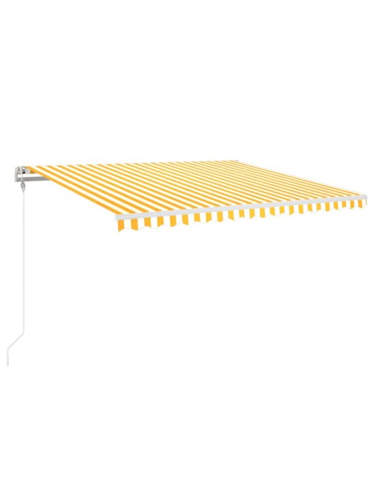 Automatická zatahovací markýza 450 x 350 cm žlutobílá