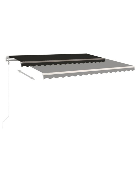 Automatická zatahovací markýza 450 x 350 cm antracitová