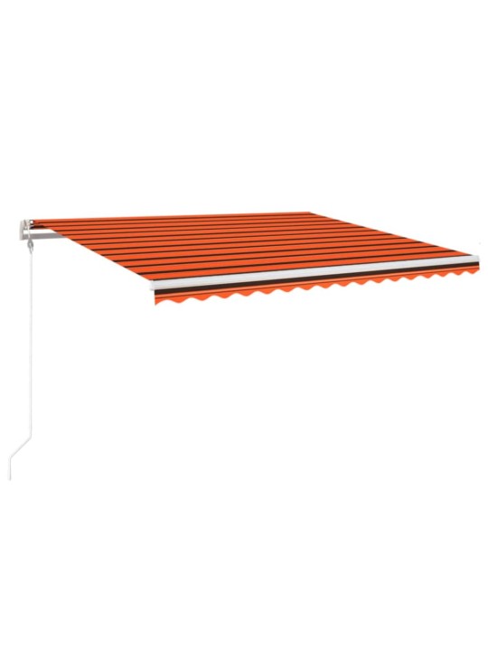 Automatická zatahovací markýza 450 x 350 cm oranžovo-hnědá