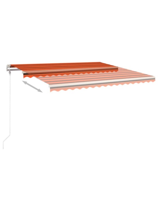Automatická zatahovací markýza 450 x 350 cm oranžovo-hnědá