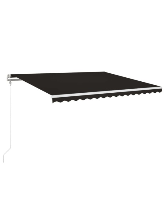 Automatická markýza LED a senzor větru 450 x 350 cm antracitová