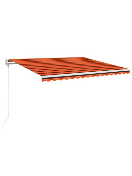 Automatická markýza LED a senzor větru 450x350 cm oranžovohnědá