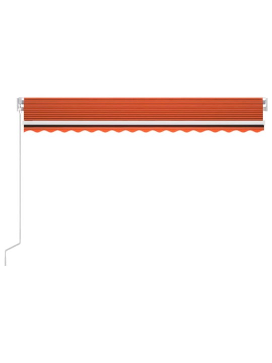 Automatická markýza LED a senzor větru 450x350 cm oranžovohnědá