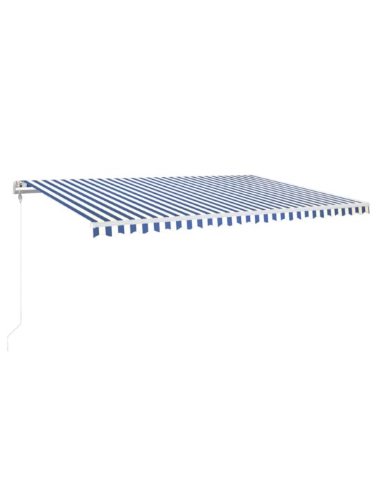 Automatická zatahovací markýza 500 x 350 cm modrobílá