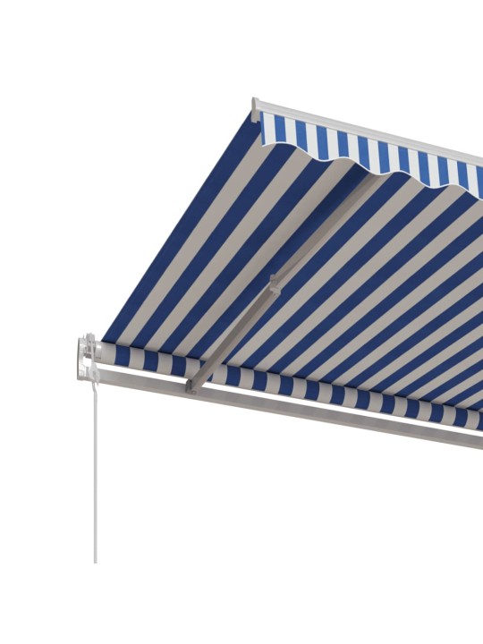 Automatická zatahovací markýza 500 x 350 cm modrobílá