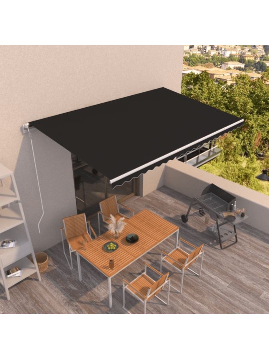 Automatická zatahovací markýza 500 x 350 cm antracitová