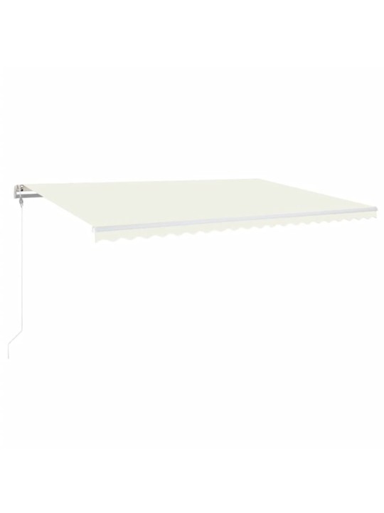 Automatická markýza LED a senzor větru 500 x 350 cm krémová