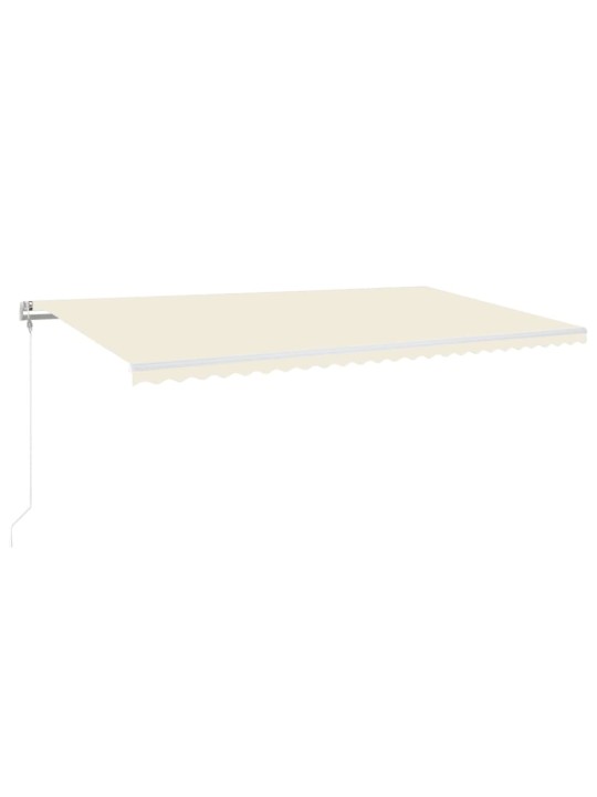 Automatická markýza LED a senzor větru 600 x 350 cm krémová