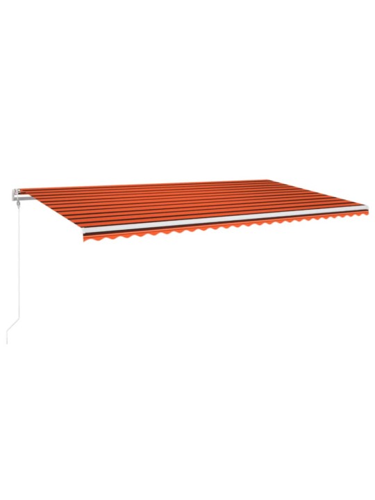 Automatická markýza led a senzor větru 600x350 cm oranžovohnědá