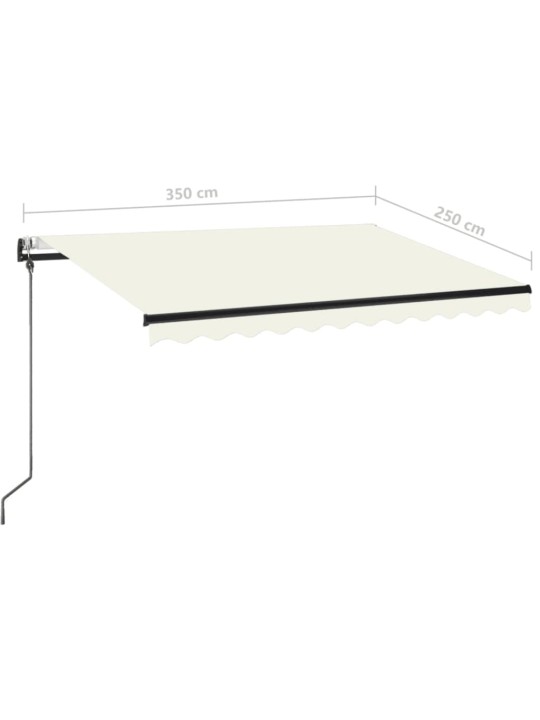 Automatická zatahovací markýza 350 x 250 cm krémová