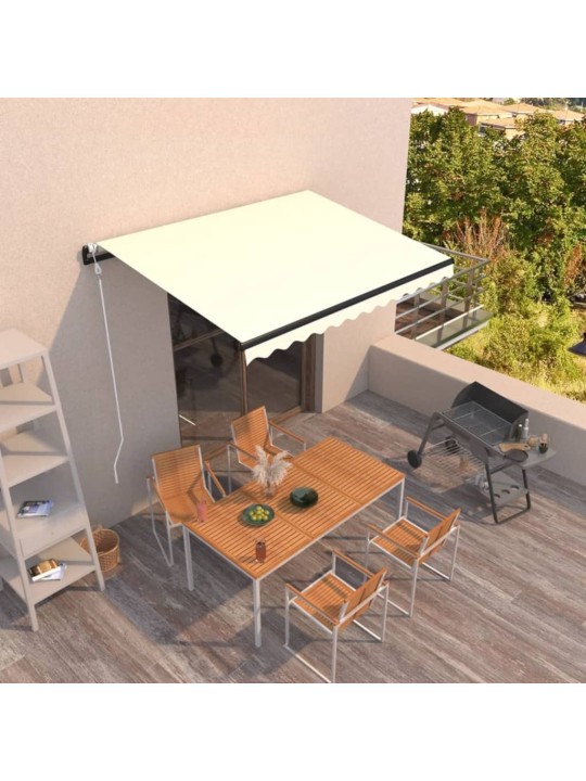 Automatická zatahovací markýza 350 x 250 cm krémová