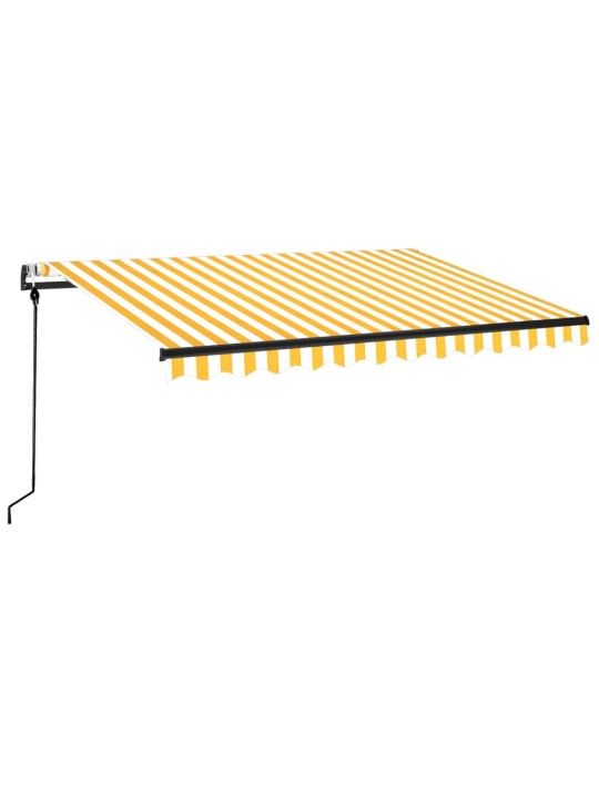 Automatická zatahovací markýza 350 x 250 cm žlutobílá