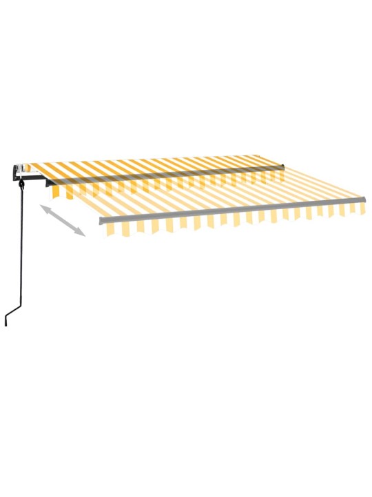 Automatická zatahovací markýza 350 x 250 cm žlutobílá