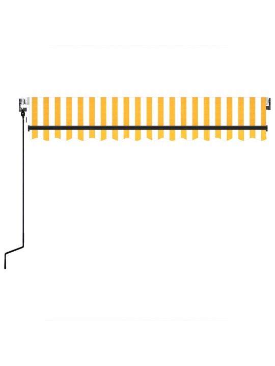 Automatická zatahovací markýza 350 x 250 cm žlutobílá