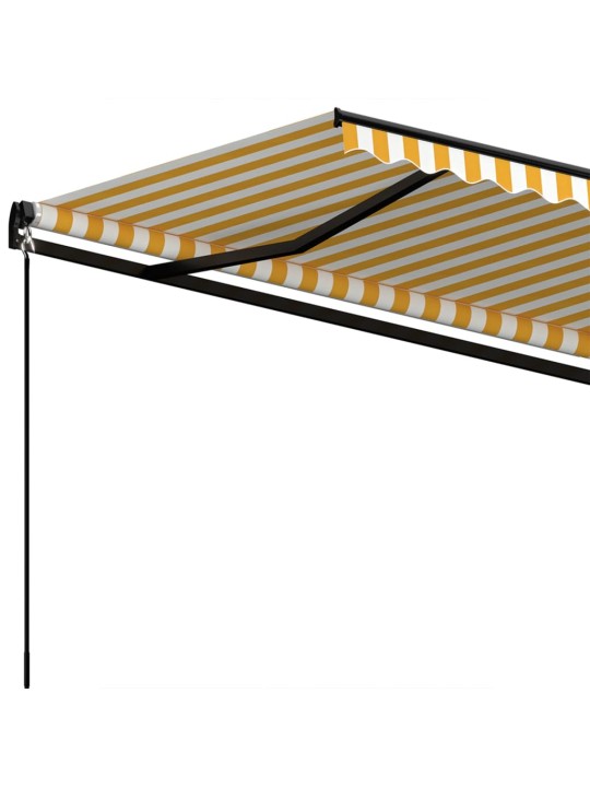 Automatická zatahovací markýza 350 x 250 cm žlutobílá