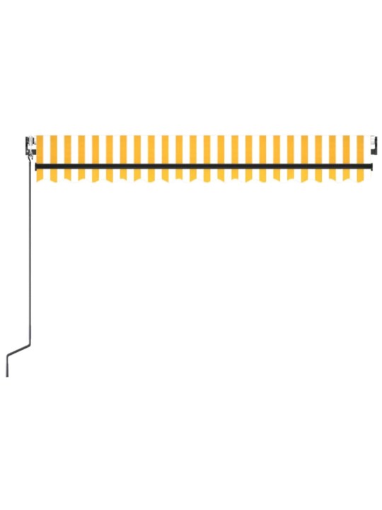 Automatická zatahovací markýza 450 x 300 cm žlutobílá