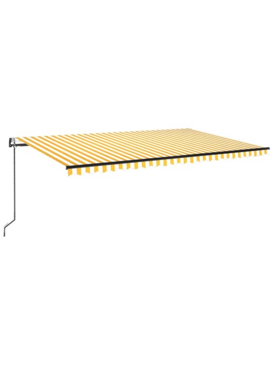 Automatická zatahovací markýza 500 x 300 cm žlutobílá