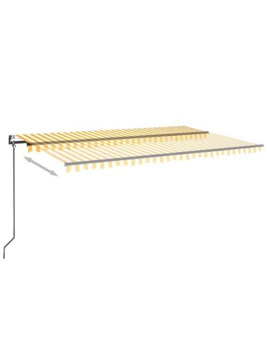 Automatická zatahovací markýza 500 x 300 cm žlutobílá