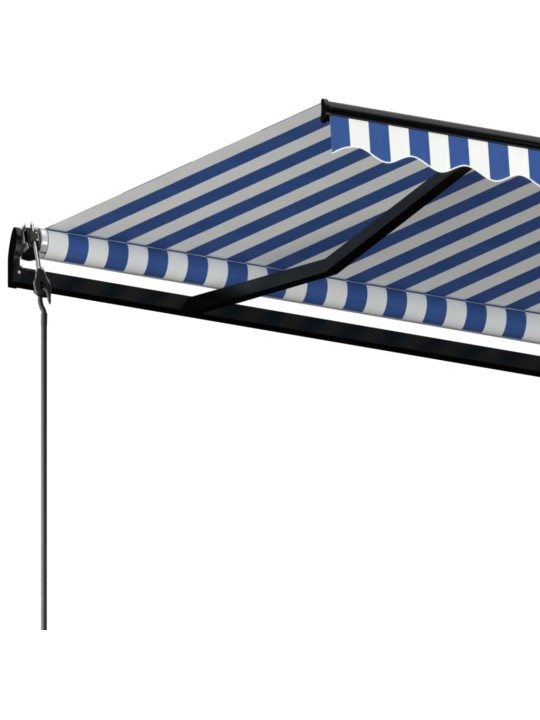 Automatická zatahovací markýza 400 x 350 cm modrobílá