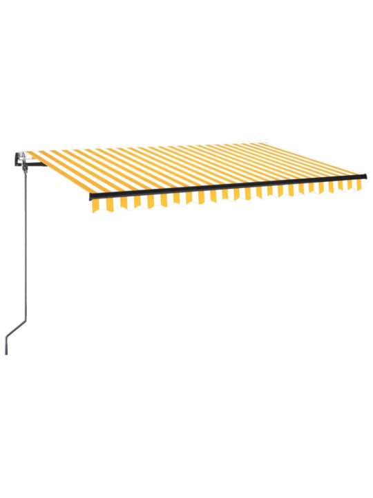 Automatická zatahovací markýza 400 x 350 cm žlutobílá